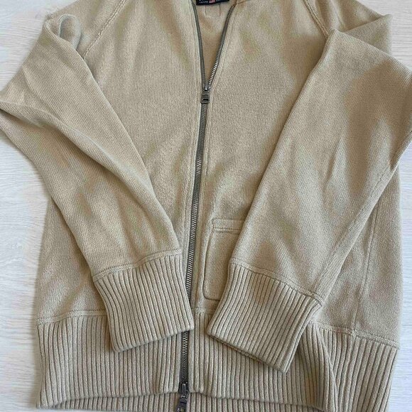 Vintage 90s Ralph Lauren Double Zip Cotton Bomber Jacket Size S Preppy Coastal - Picture 7 of 10